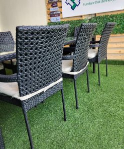 dublin black polka dining set