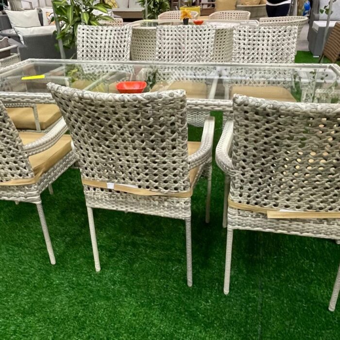 dublin beige polka dining set